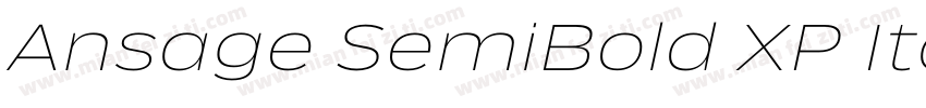 Ansage SemiBold XP Italic字体转换